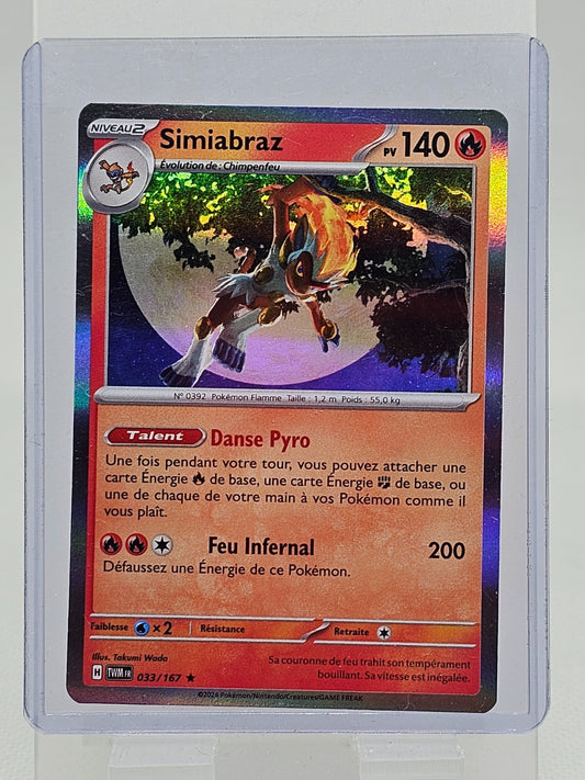 Simiabraz 033167, Flammes Obsidiennes, Pokémon Holo Rare, 2024, VF0