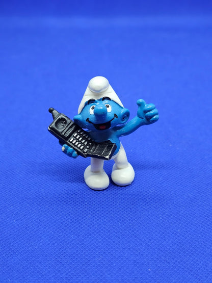 Schtroumpf au téléphone portable Les Schtroumpfs Schleich Peyo 1995 5.5 cm0