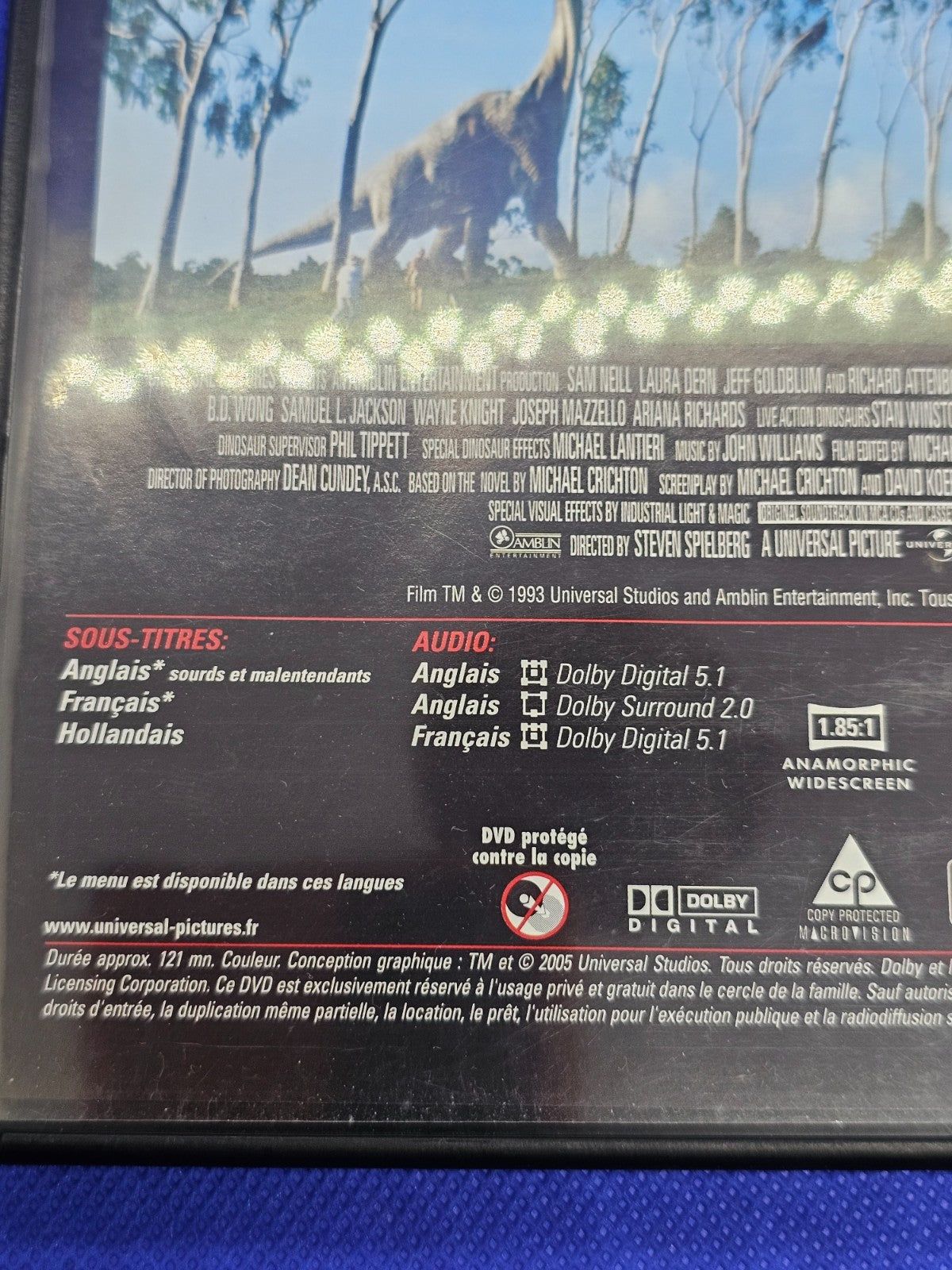 Jurassic Park DVD Steven Spielberg Universal Édition Simple 19932