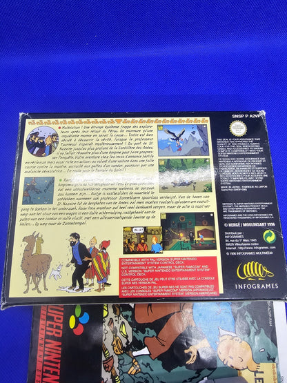 Tintin Le Temple Du Soleil Super Nintendo SNES PAL FAH Infogrames 1996 Complet S8
