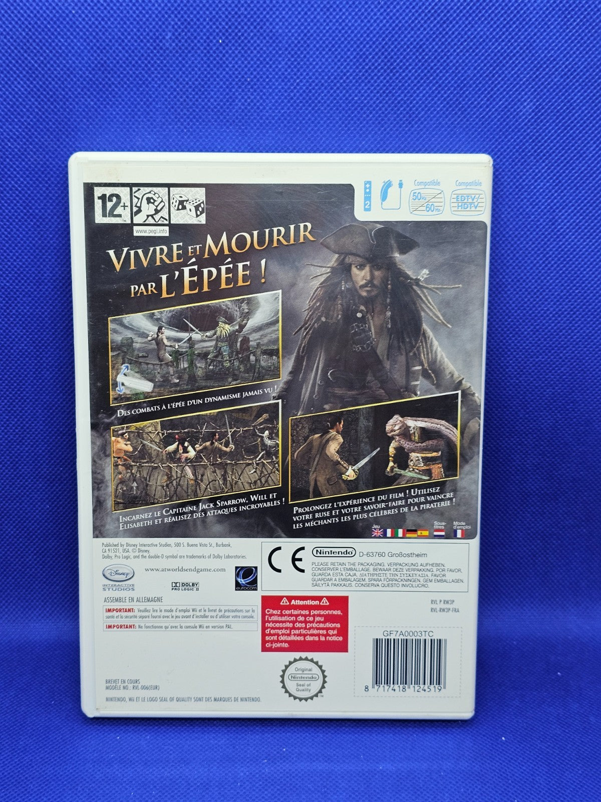 Pirates des Caraïbes Jusqu’au Bout du Monde, Nintendo Wii, Disney, 2007, PAL FR1