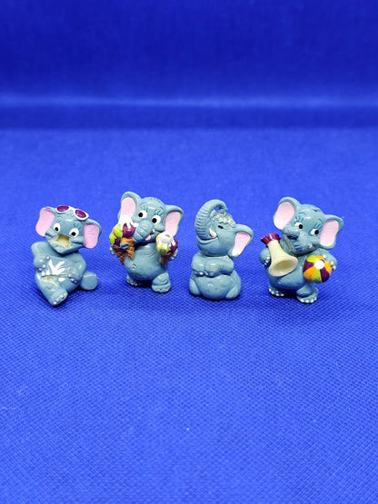 Lot 4 Figurines Éléphants Kinder Surprise – Vintage Années 90 – 1 Incomplet0
