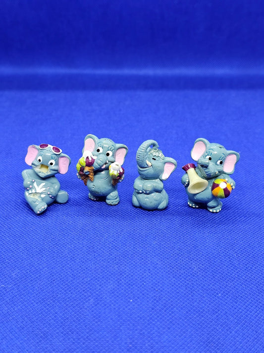 Lot 4 Figurines Éléphants Kinder Surprise – Vintage Années 90 – 1 Incomplet0