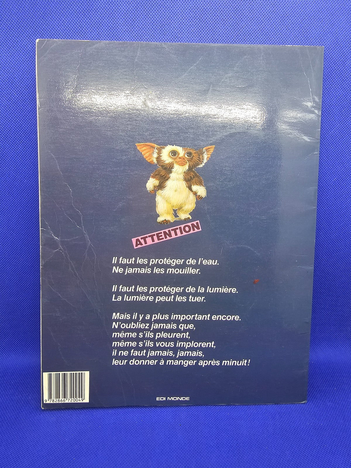 Gremlins Livre du Film 1984 Vintage Gizmo Avec Autocollants1