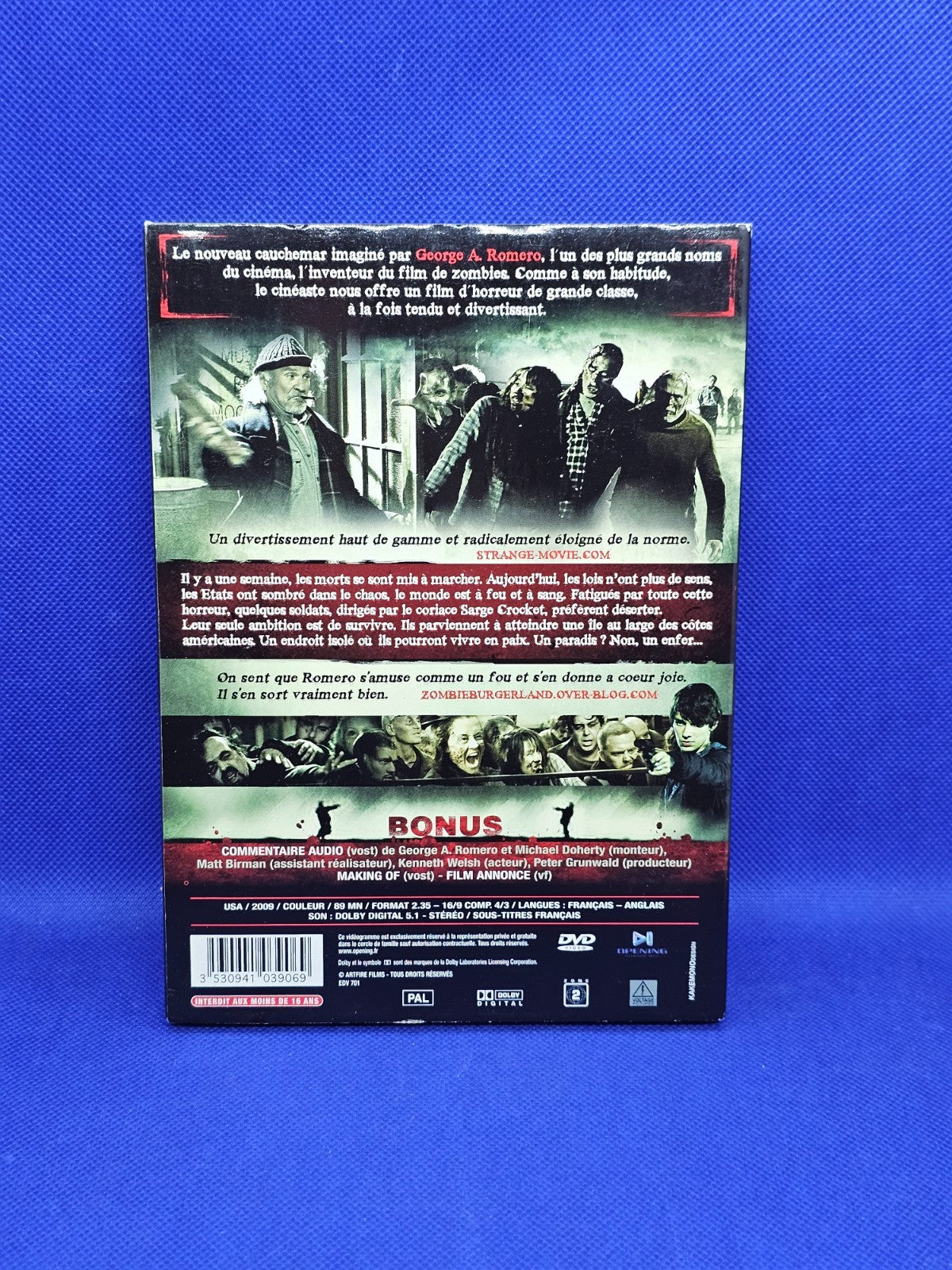 Survival of the Dead DVD Horreur Zombies George A Romero 2010 Fourreau VF1