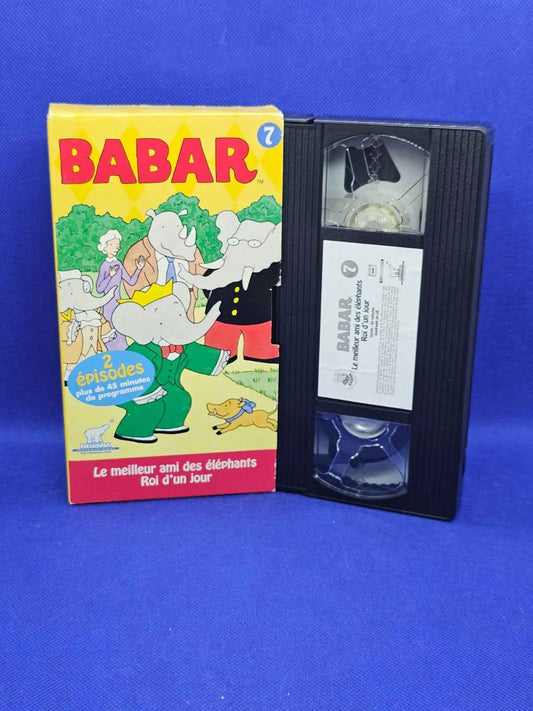 Babar VHS volume 7 Le meilleur ami des éléphants Roi d’un jour SECAM