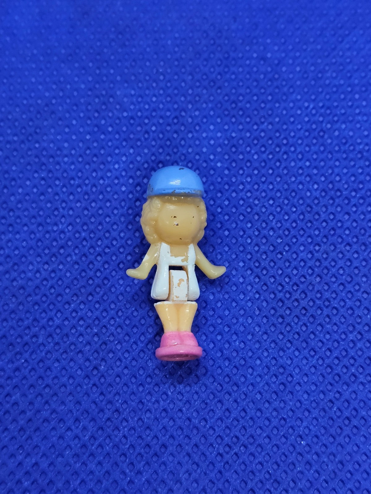 Polly Pocket Writing Case Bluebird 1990 Figurine Curly Hair Blue Cap0