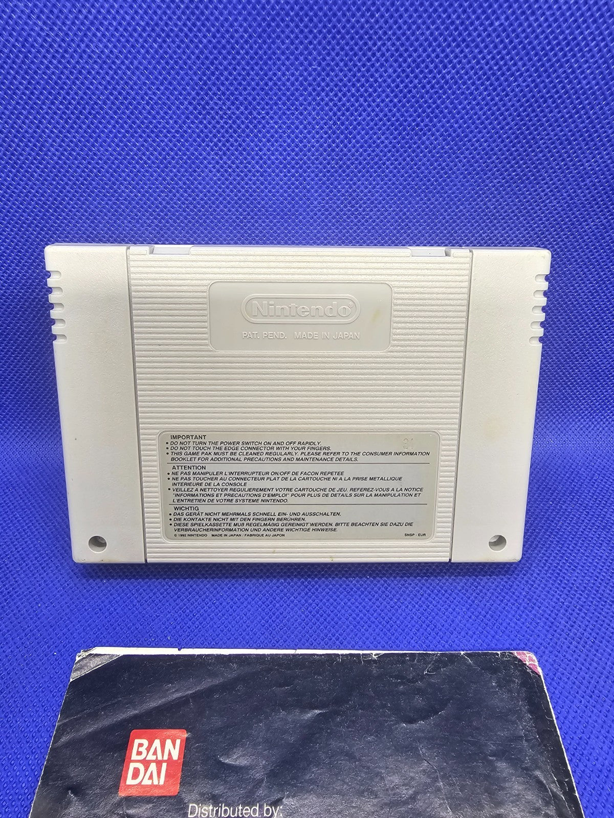 Mighty Morphin Power Rangers Super Nintendo SNES Bandai Notice vide4