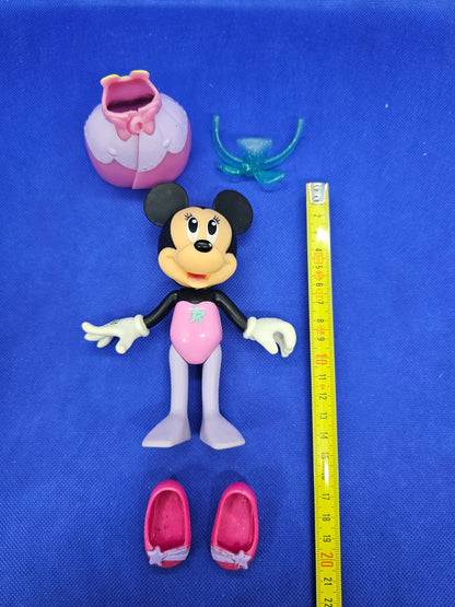 Figurine Minnie Mouse Princesse Disney IMC Toys 2010s 15 cm Robe Rose + Accessoi2