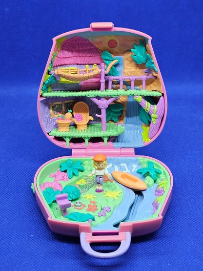 Polly Pocket Jungle Adventure Bluebird 1996 Sac à Dos Vintage Incomplet Figurine0