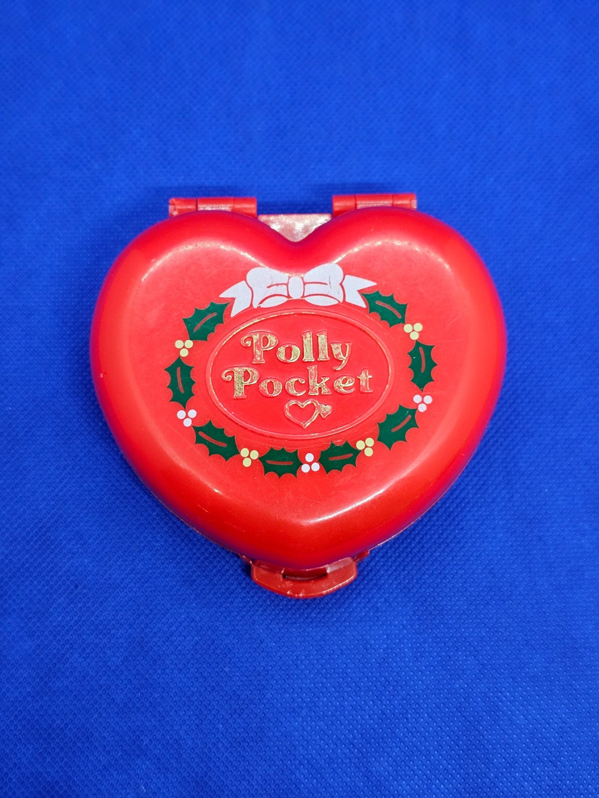 Polly Pocket Musical Holiday Noël Bluebird 1989 Cœur Rouge Vintage Incomplet1
