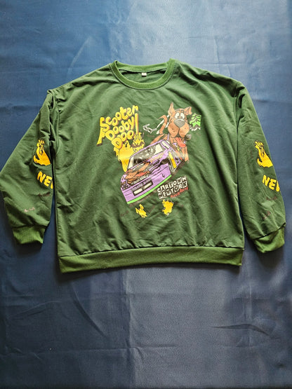 Sweat Scooter Dooby Doo Style Scooby-Doo Racing Vert Taille XL1