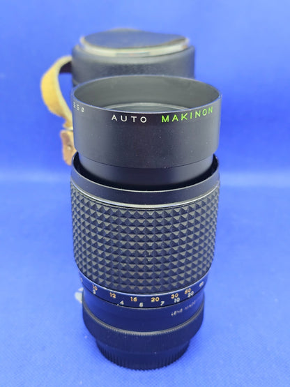 Auto Makinon Objectif 135mm f2.8 Multi Coated Vintage Japon 55mm Non testé2