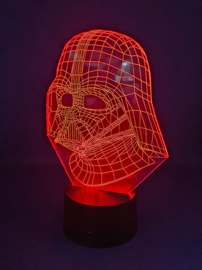 Lampe LED 3D Dark Vador Star Wars Fullsun Electronic FS2810C 7 Couleurs USB0