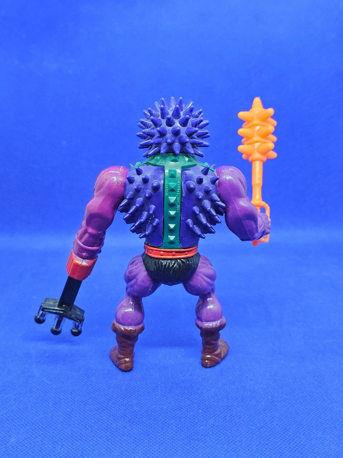 Poitos Spikor MOTU Maîtres de l'Univers Mattel 1984 Full Malaysia avec arme2
