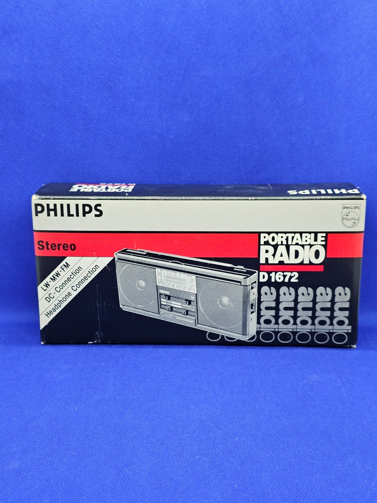 Radio Portable Philips D1672 Stereo LW MW FM Années 80 Avec Boîte0
