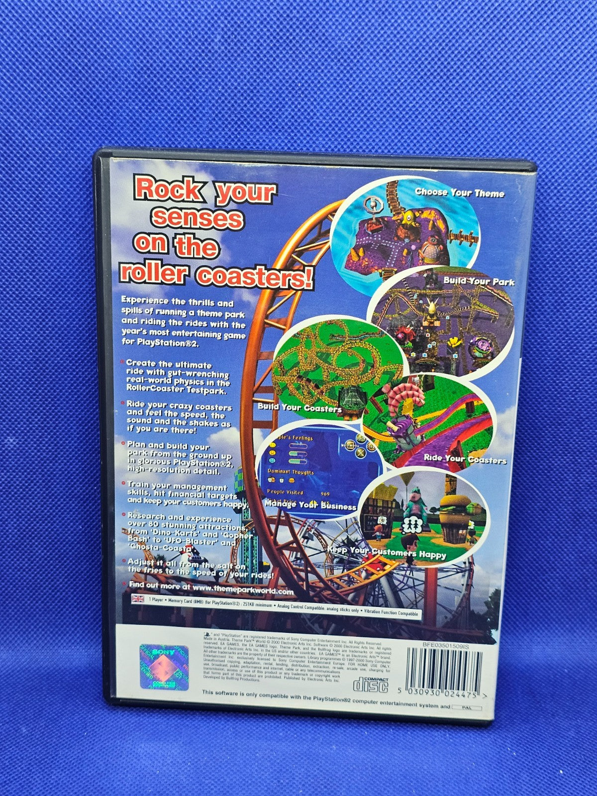 Theme Park World Version English PlayStation 2 EA Games 2000 PAL1