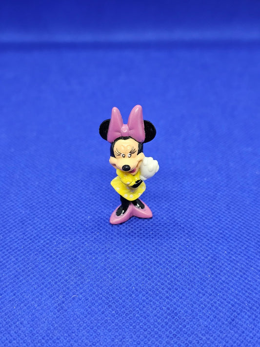 Figurine Minnie Mouse Disney Jaune – Miniature Vintage – 1990s – 4 cm0