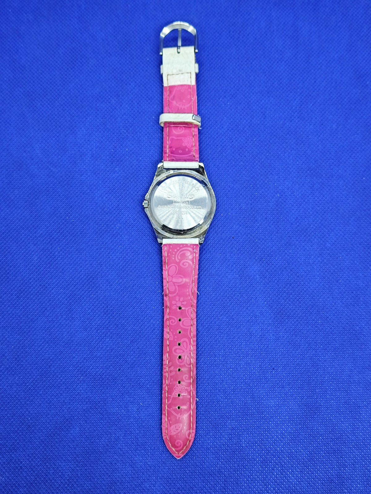 Montre Hello Kitty Sanrio 2008 ZR24274 Bracelet Blanc Strass Vintage2