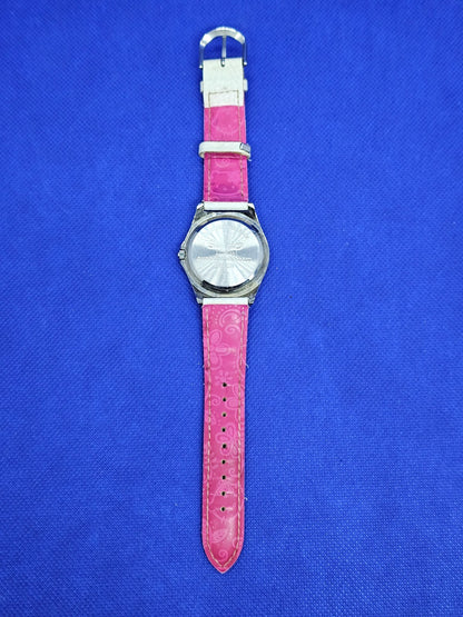 Montre Hello Kitty Sanrio 2008 ZR24274 Bracelet Blanc Strass Vintage2