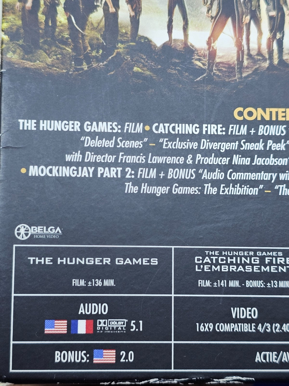 Hunger Games Collection Coffret DVD 4 Films Lionsgate Belga Incomplet8