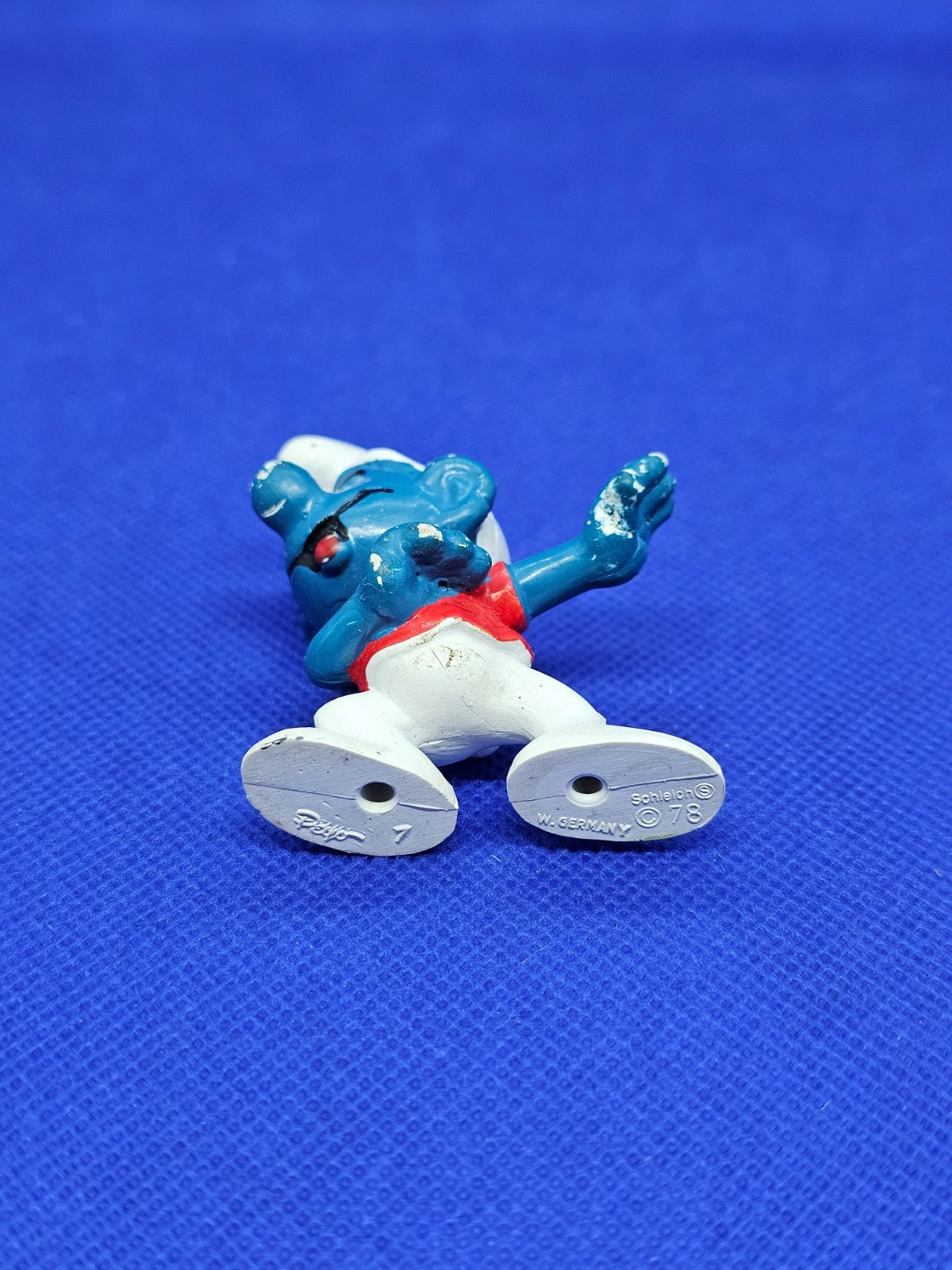 Schtroumpf Skateboardeur 40204 Super Schtroumpf Schleich Peyo 1978 Incomplet2