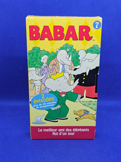 Babar VHS volume 7 Le meilleur ami des éléphants Roi d’un jour SECAM3