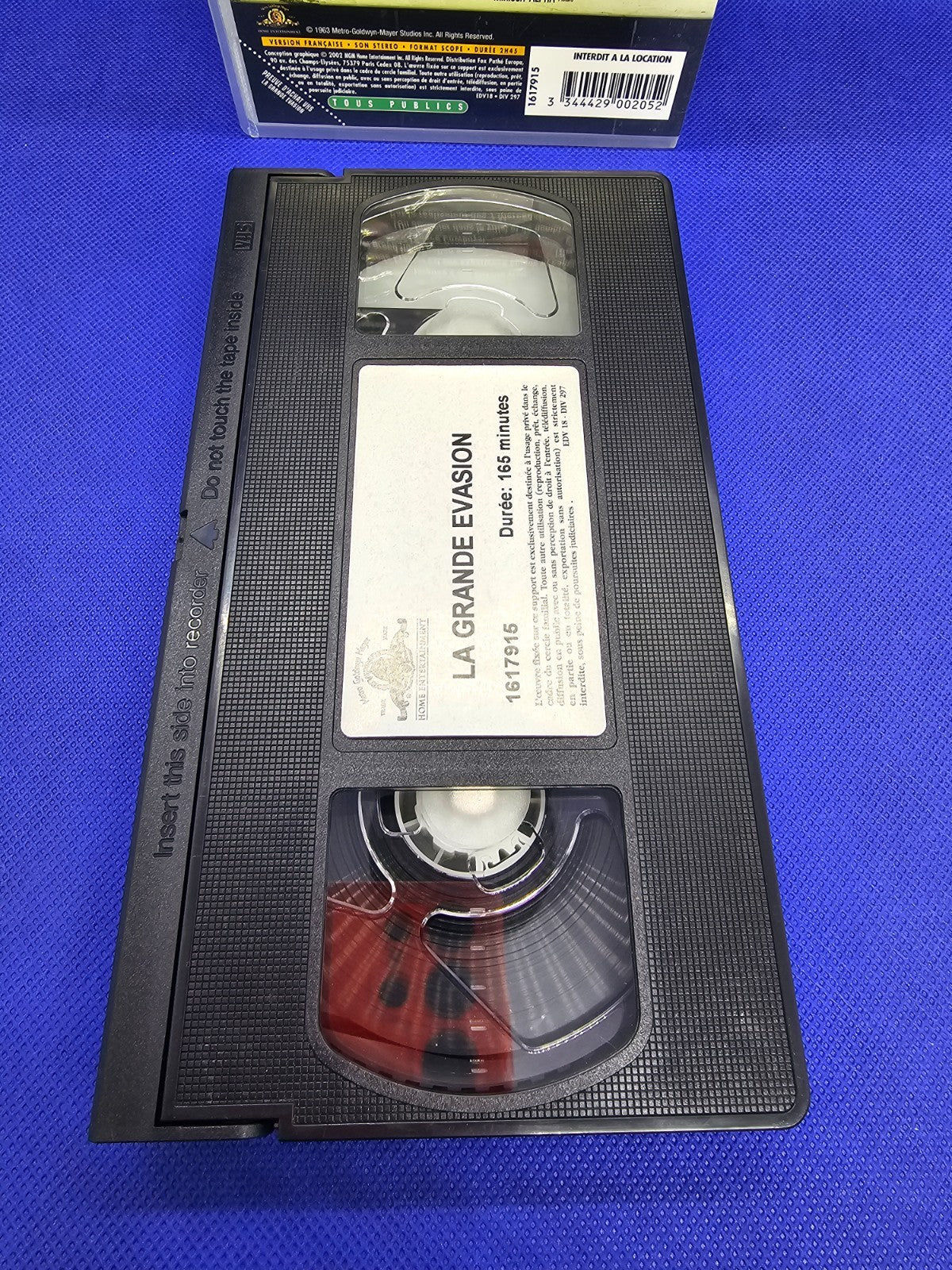 La Grande Évasion VHS, Steve McQueen, MGM, Film de Guerre, 1963, Cassette Vidéo 3