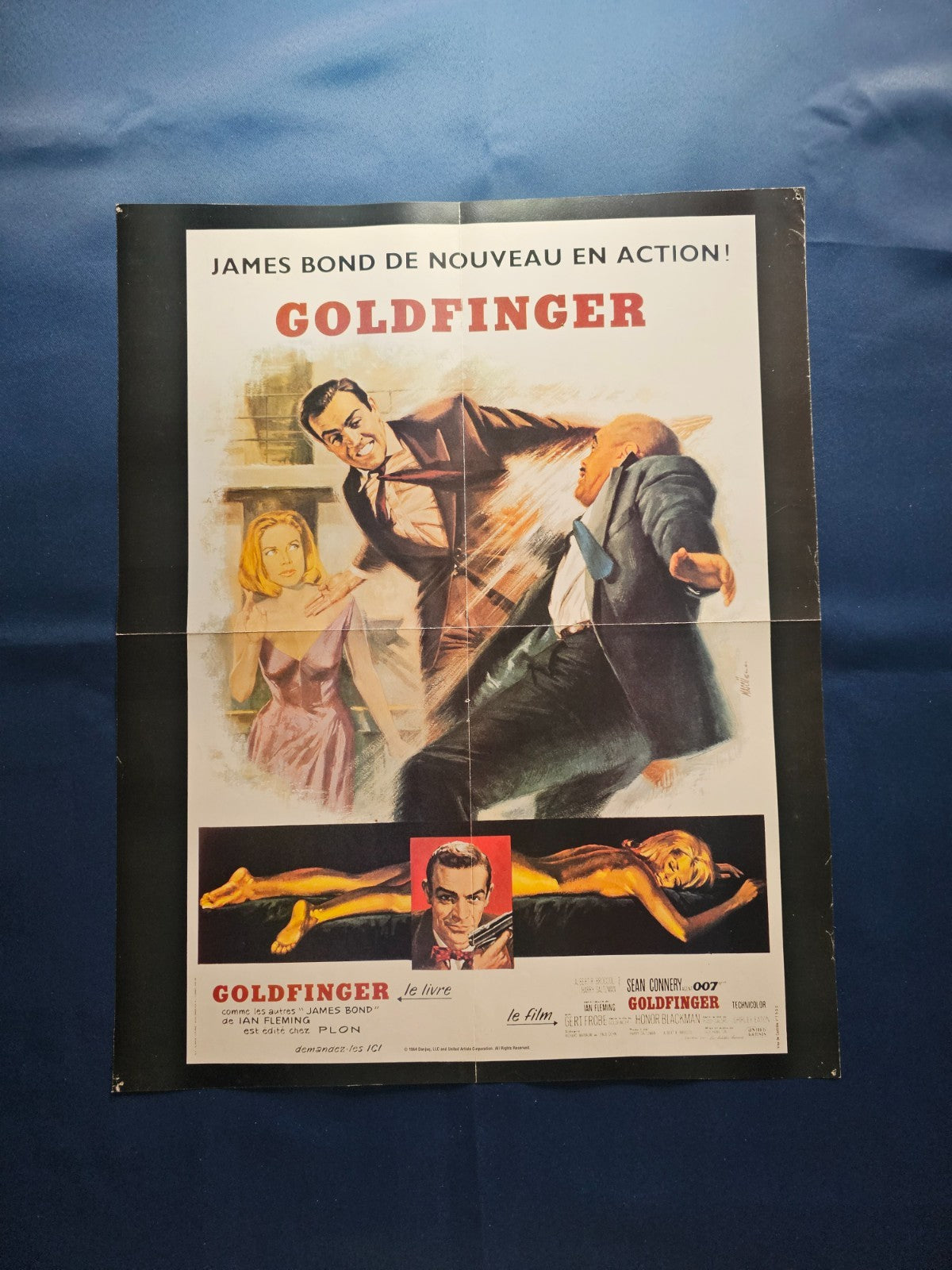 Poster James Bond 007 Opération Tonnerre Goldfinger Sean Connery United Artists 1