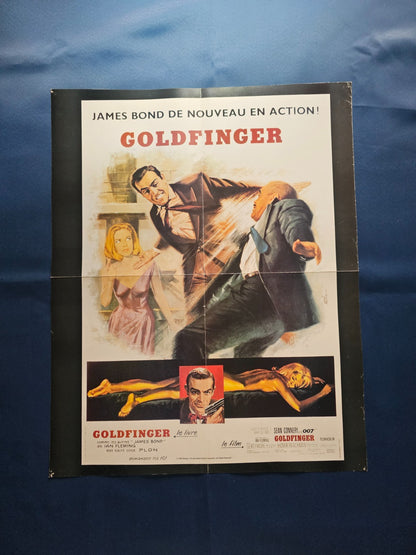 Poster James Bond 007 Opération Tonnerre Goldfinger Sean Connery United Artists 1