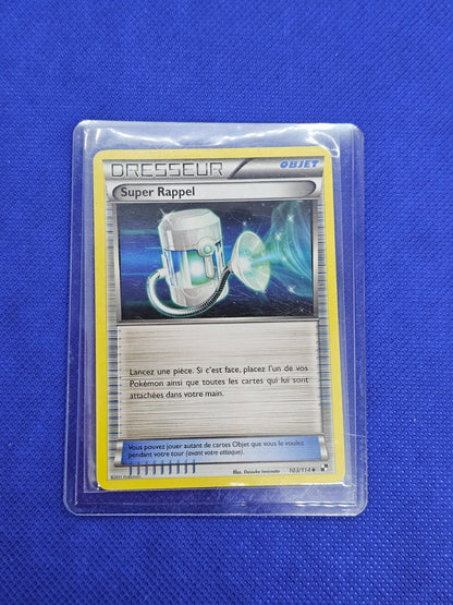 Super Rappel 103114 Pokémon Noir et Blanc Carte Dresseur 2011 Française0