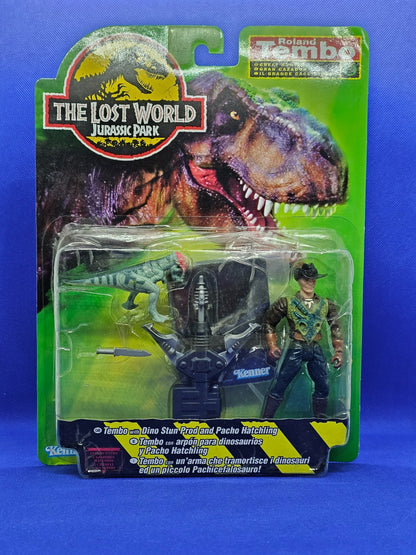 Roland Tembo Jurassic Park Kenner 1997 Dino Stun Prod et bébé Pachy opened1