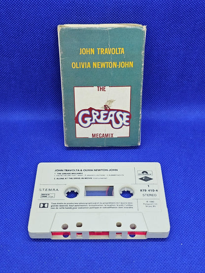 The Grease Megamix Cassette Audio John Travolta Olivia Newton John 19902