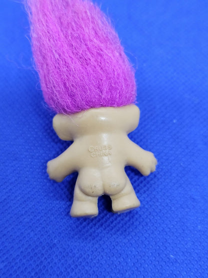 Troll Russ Vintage Pencil Topper Cheveux Roses Années 901