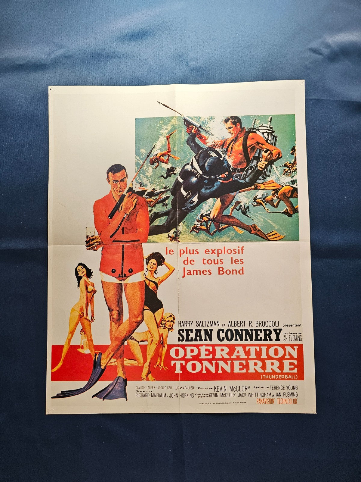 Poster James Bond 007 Opération Tonnerre Goldfinger Sean Connery United Artists 0