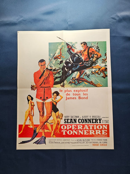 Poster James Bond 007 Opération Tonnerre Goldfinger Sean Connery United Artists 0