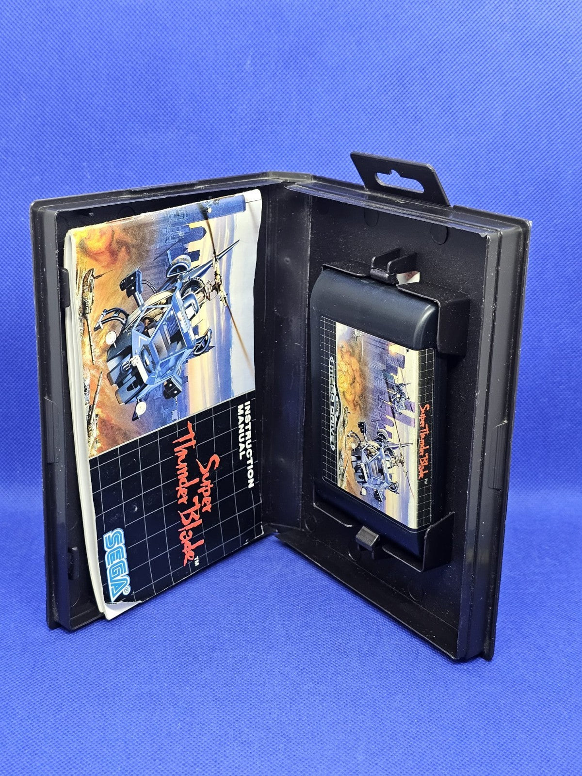Super Thunder Blade Sega Mega Drive PAL complet boîte notice Sega 19901