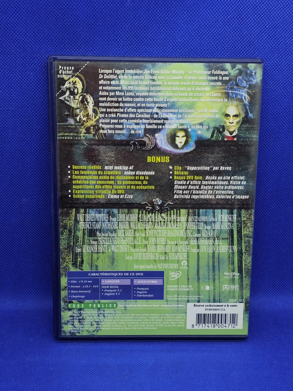 Le Manoir Hanté et les 999 Fantômes DVD Disney Eddie Murphy 20031