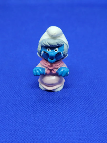 Grand-mère Schtroumpfette Nanny Smurf 20408 Peyo Schleich 1988 5.5 cm0