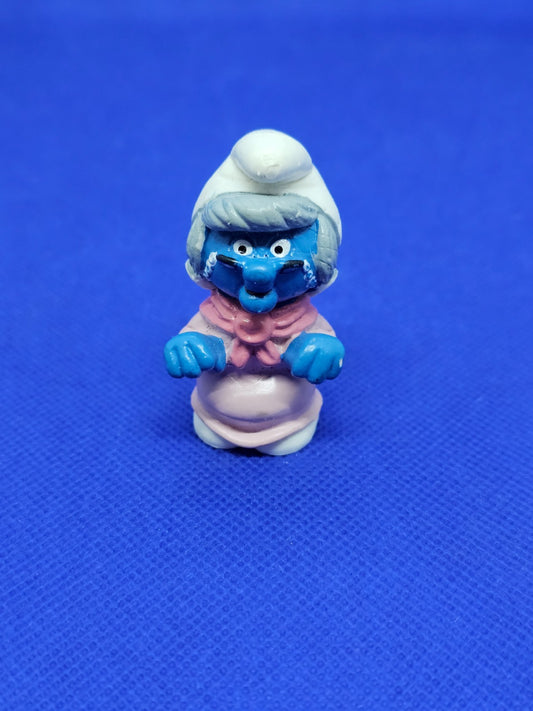 Grand-mère Schtroumpfette Nanny Smurf 20408 Peyo Schleich 1988 5.5 cm0