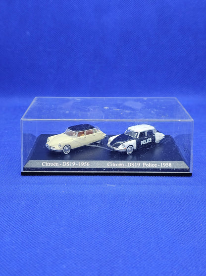 Coffret Citroën DS19 1956 DS19 Police 1958 Miniatures 187 HO0