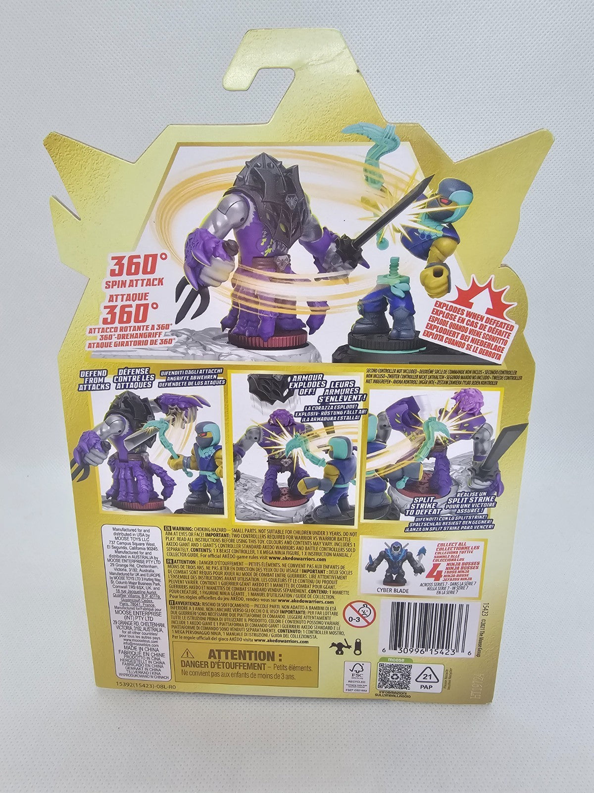 Akedo Web Weaver Ninja Bosses Ninja Fury Moose 2023 neuf boîte abîmée2