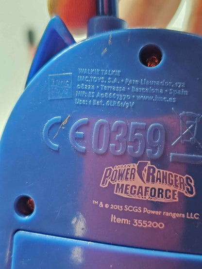 Lot 2× Walkie‑Talkies Power Rangers Megaforce, IMC Toys 2013, testés