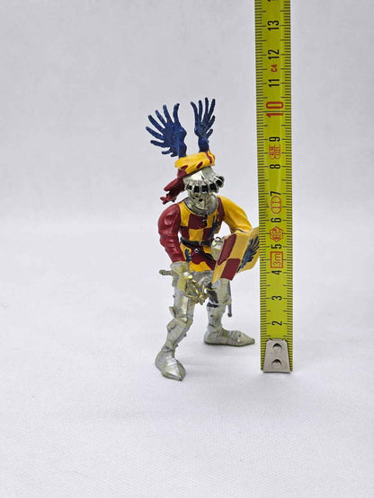 Chevalier médiéval Plastoy, Héraut noir & or, circa 1998, 10 cm