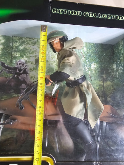 Star Wars Speeder Bike avec Luke Skywalker, Power of the Jedi, Hasbro Tomy, 20012
