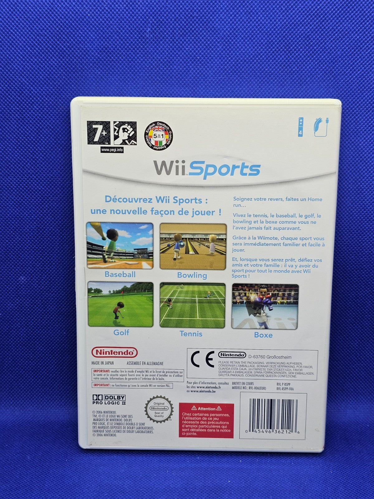 Wii Sports, Nintendo Wii, Nintendo, 2006, PAL FR1