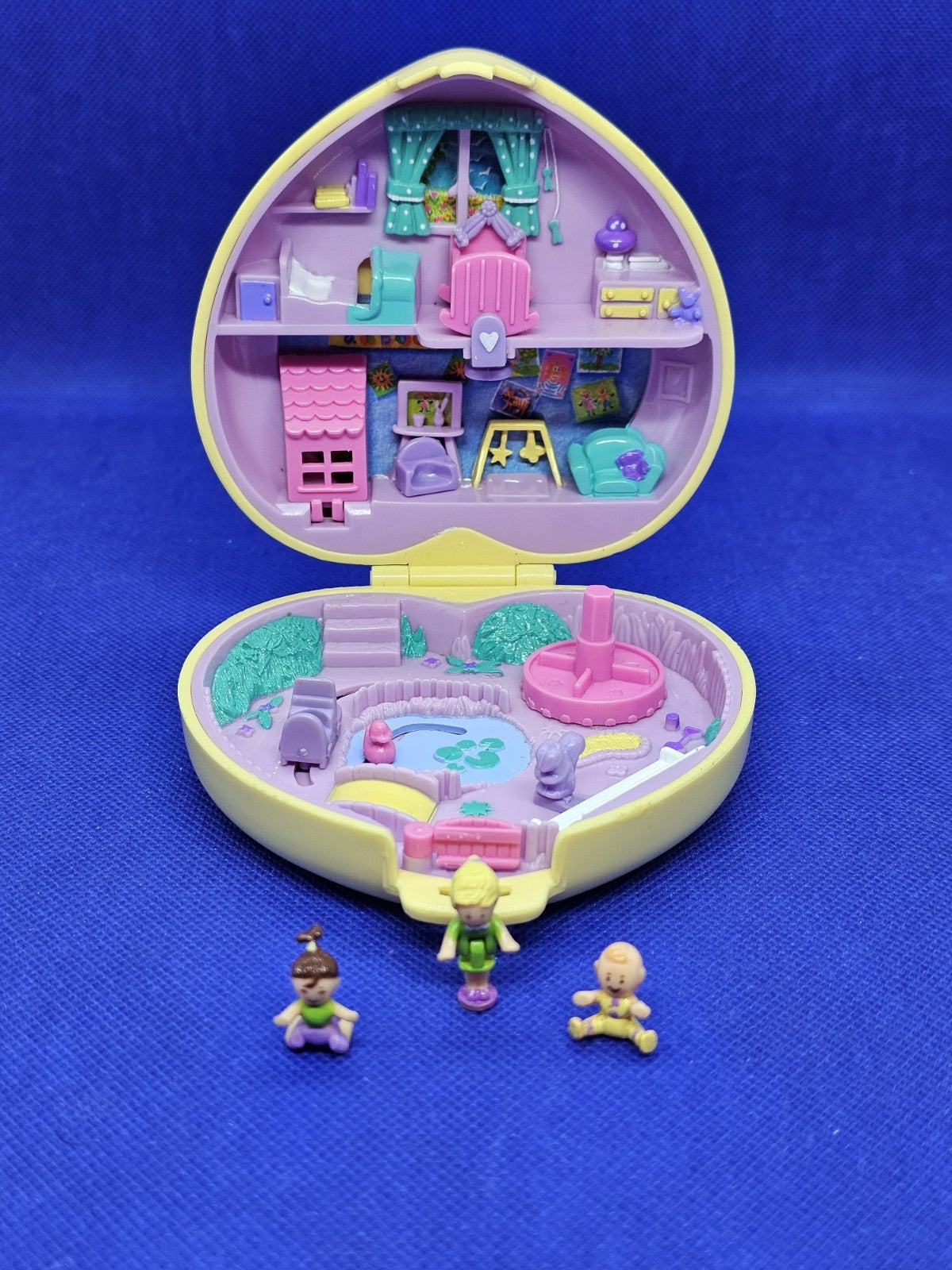 Polly Pocket Strollin’ Baby, Bluebird Toys, 1994, Coffret Maison Bébé Cœur0