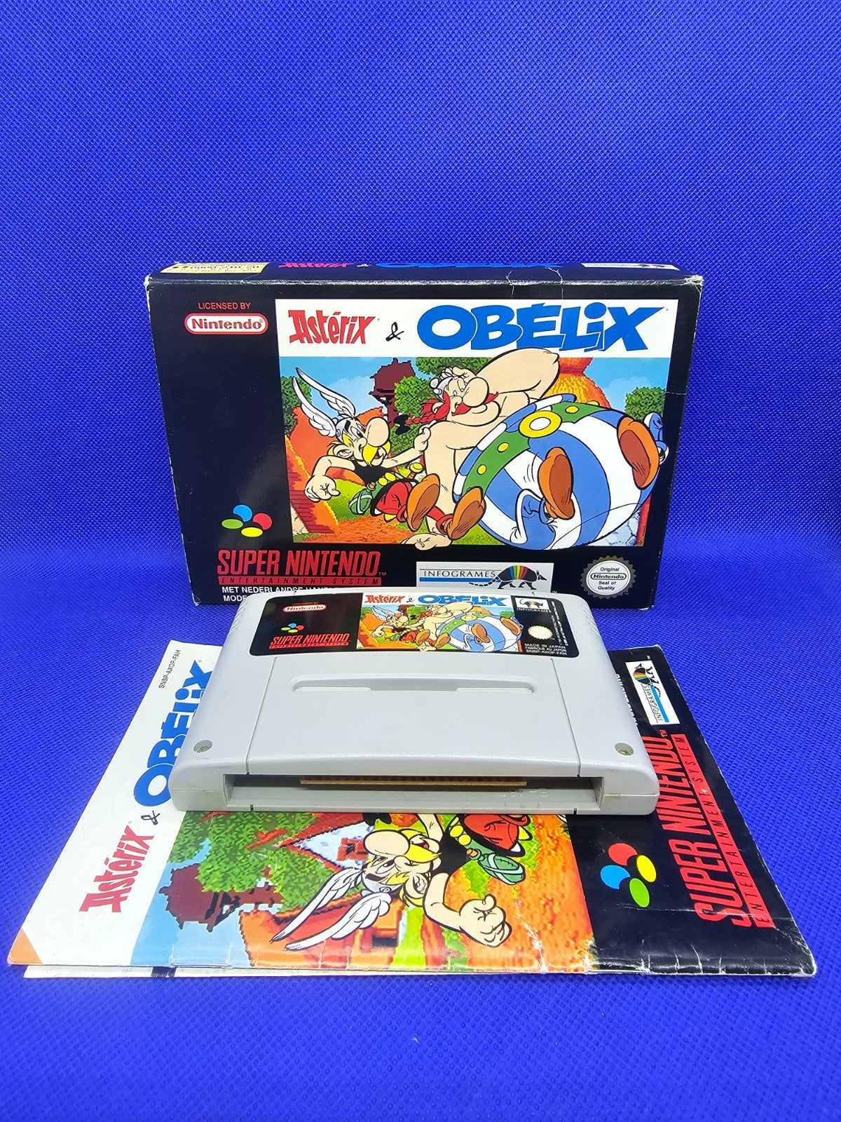 Astérix & Obélix Super Nintendo SNES PAL FAH Infogrames 1995 Boîte Notice0