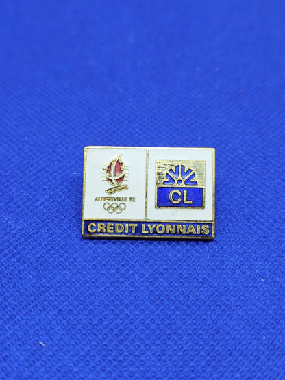 Pin's Crédit Lyonnais Jeux Olympiques Albertville 92 JO 1990 Vintage0