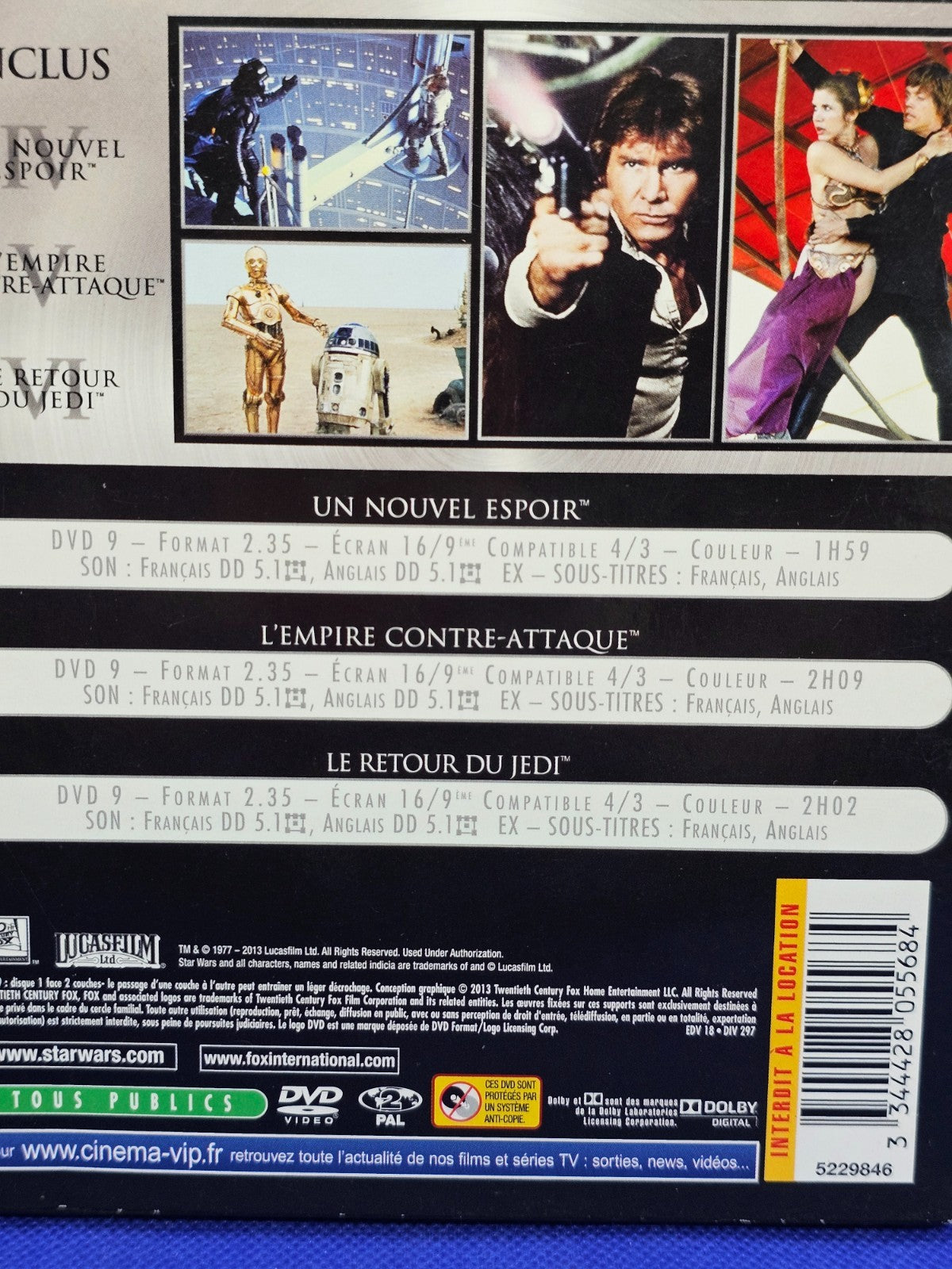 Star Wars Trilogie Originale DVD IV V VI Coffret Fox Lucasfilm2